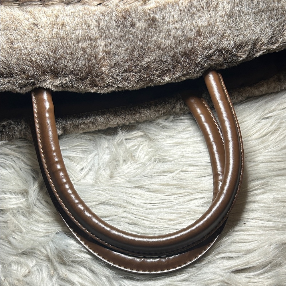 Bath & Body Works Brown Tote with Plush Trim - Picture 7 of 8